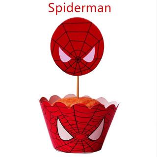 24pcs Giấy Gói Bánh cupcake Hình Dơi