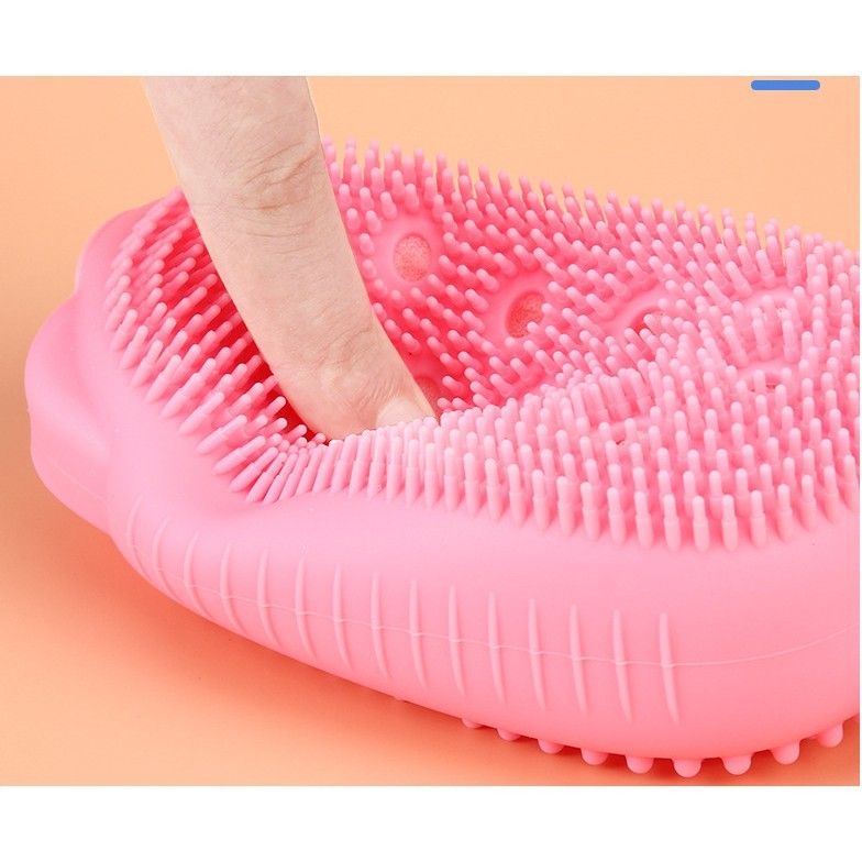Bông Tắm Silicone Tạo Bọt Có Dây Treo