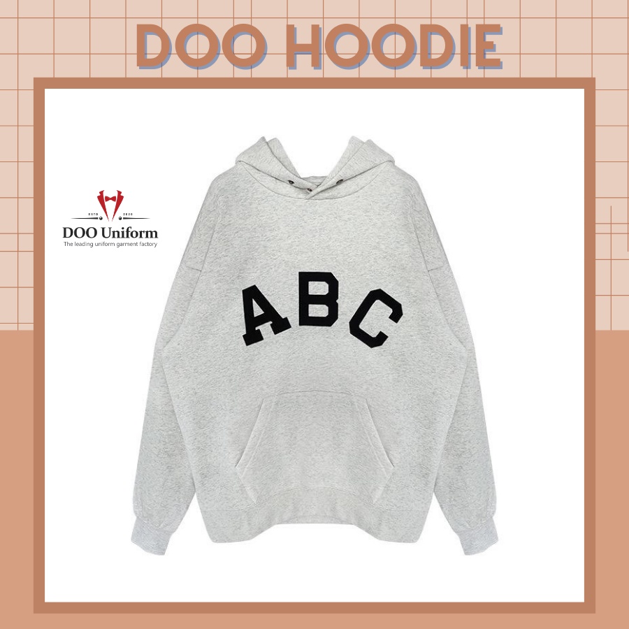 [DOO HOODIE] Áo Hoodie In Chữ ABC