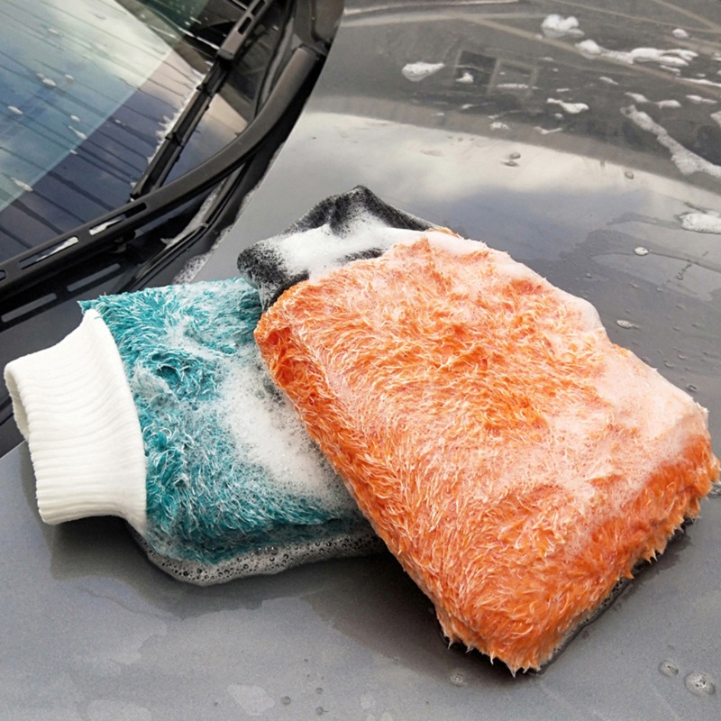 Găng tay lau chùi xe hơi mềm mại tiện dụng