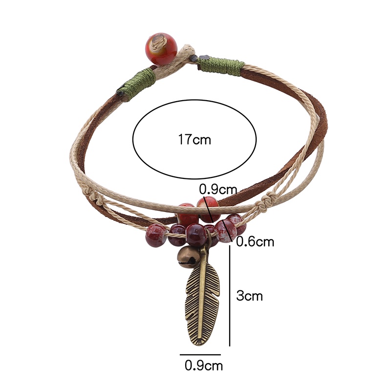 Vòng Tay Dây Kết Hạt Gốm Sứ Có Thể Điều Chỉnh Kích Thước