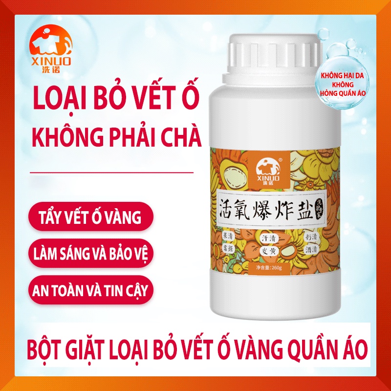 Bột Giặt Vết Ố Vàng Quần áo Xinuo - Hộp 260g