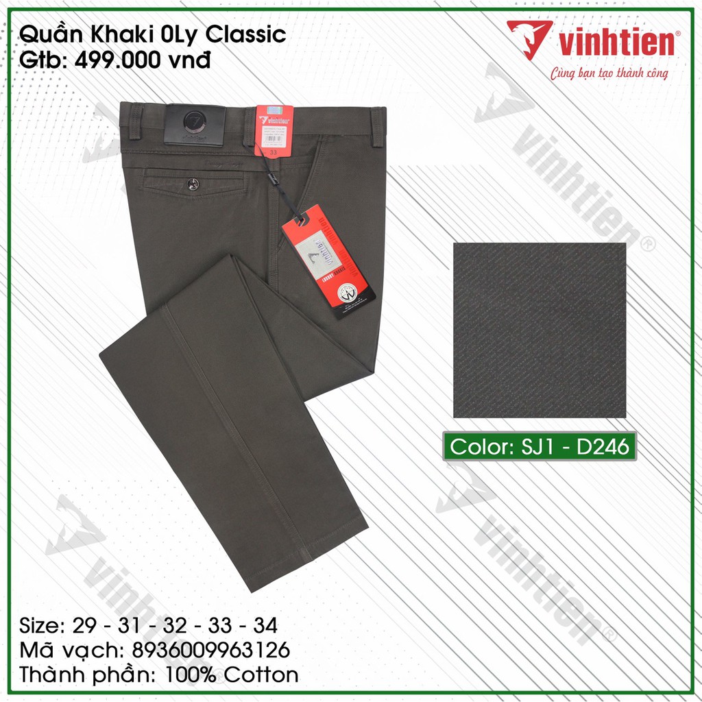 Quần KaKi 0Ly Classic 499 Vĩnh Tiến - Nhiều Màu
