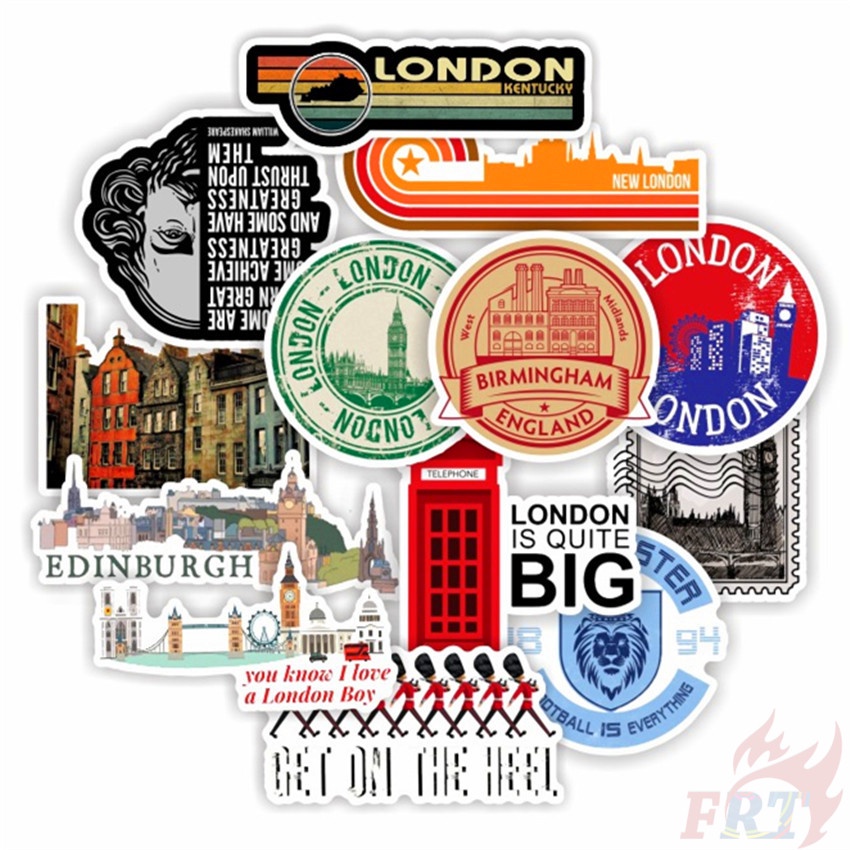 ❉ British Culture &amp; Art Series 02 Retro London Look Stickers ❉ 50Pcs/Set Fashion Mixed DIY Decals Doodle Stickers