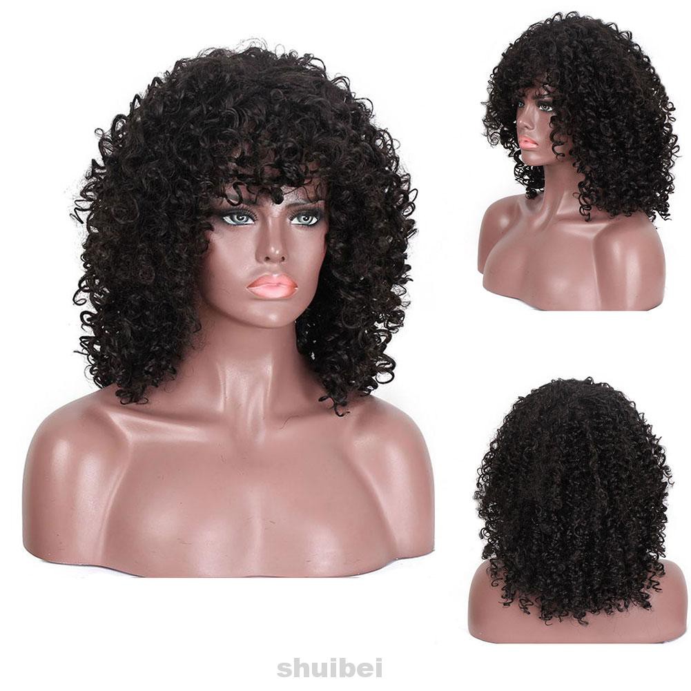 Bob Fashion For Black Women Heat Resistant Human Hair Party Short Synthetic Curly Wig