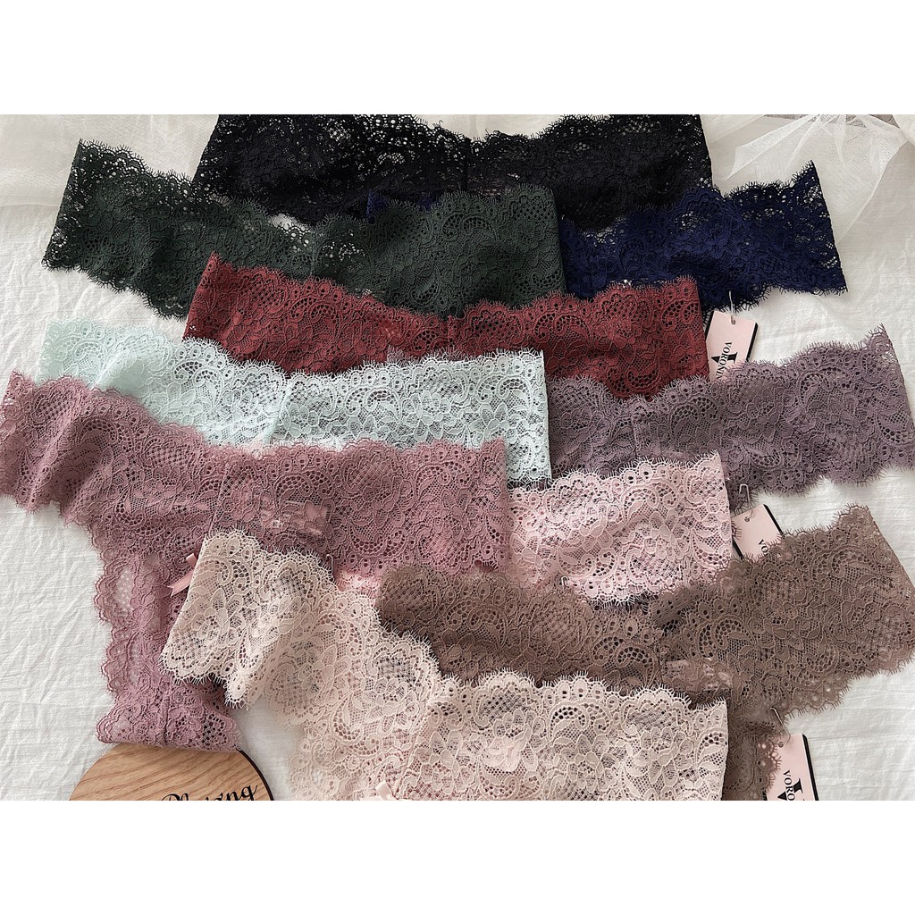 Quần lót ren lọt khe chữ T mềm mịn quyến rũ - QL059