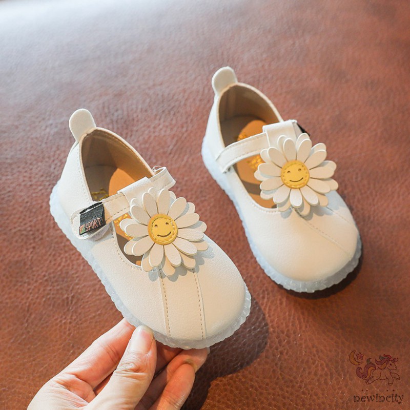 Giày Da Pu Chống Trượt Thời Trang Hàn Quốc Cho Bé Gái