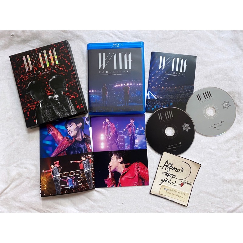 Tvxq dbsk album Nhật live tour 2015 with đã khui seal, gồm 2 DVD photobook như hình.