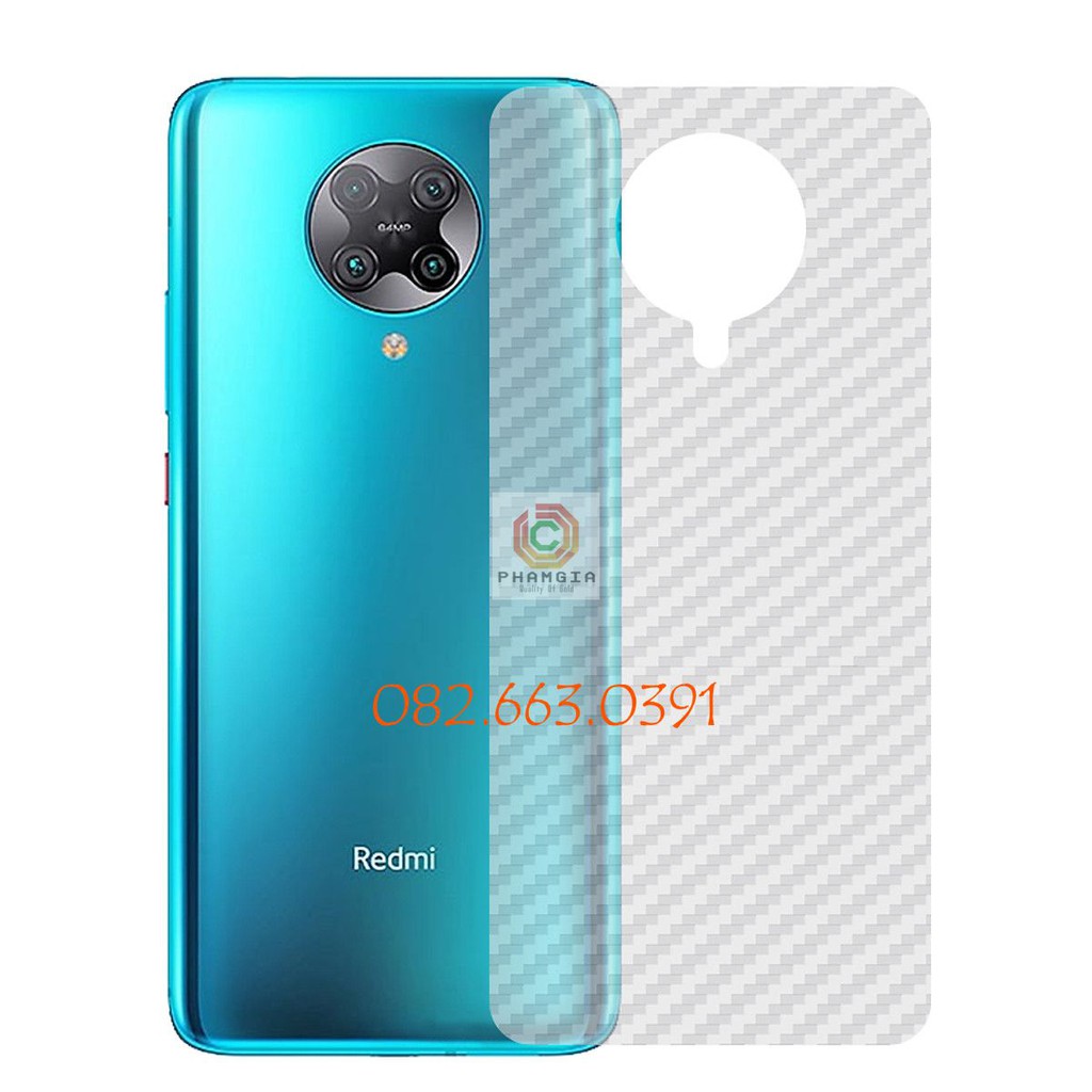 Miếng dán mặt lưng skin carbon XIAOMI REDMI K30 PRO / K30 / K30 5G/ K30 ultra