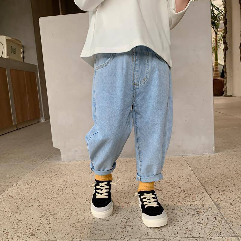 Quần jeans dài phong cách Hàn Quốc thời trang xuân thu mới cho bé trai 2-6 tuổi