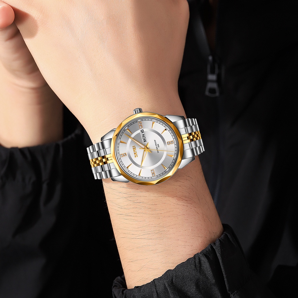 Đồng Hồ Quartz Nam Hiển Thị Ngày Chống Thấm Nước SKMEI 9268
