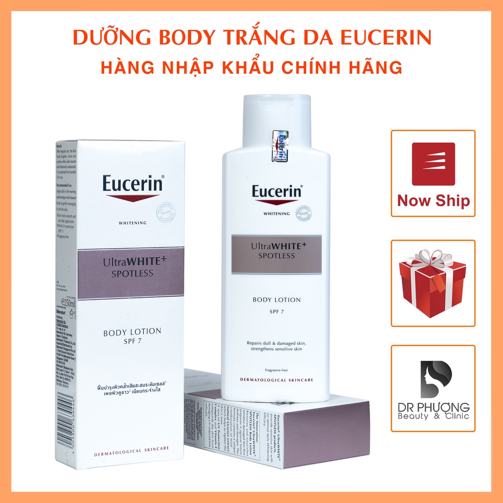 [CHÍNH HÃNG] SỮA DƯỠNG THỂ TRẮNG DA - Eucerin White Therapy Whitening Body Lotion SPF 7 250ml