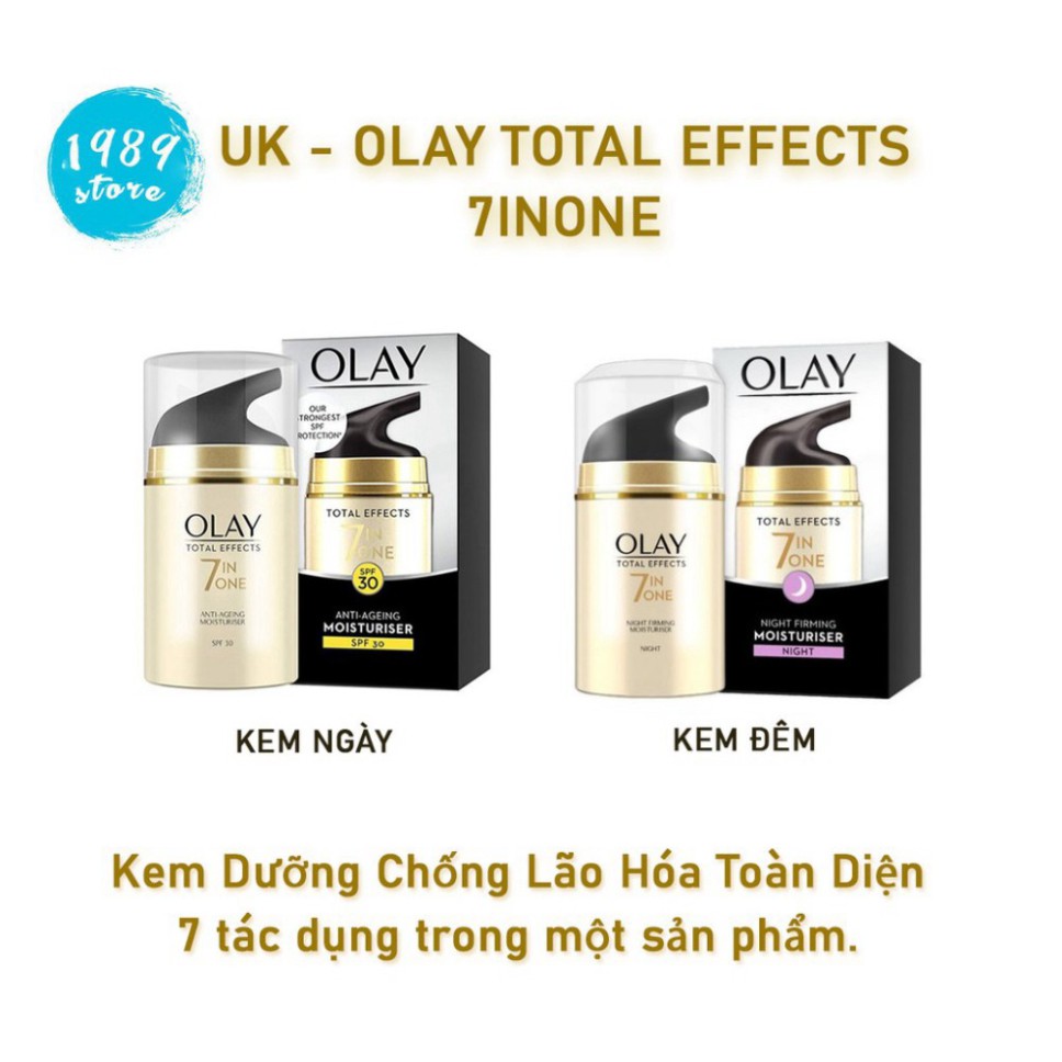 Kem Dưỡng Olay Total Effects 7inOne Ngày và Đêm Chống Lão Hóa Toàn Diện 7 Tác Dụng 50ML (UK) C5