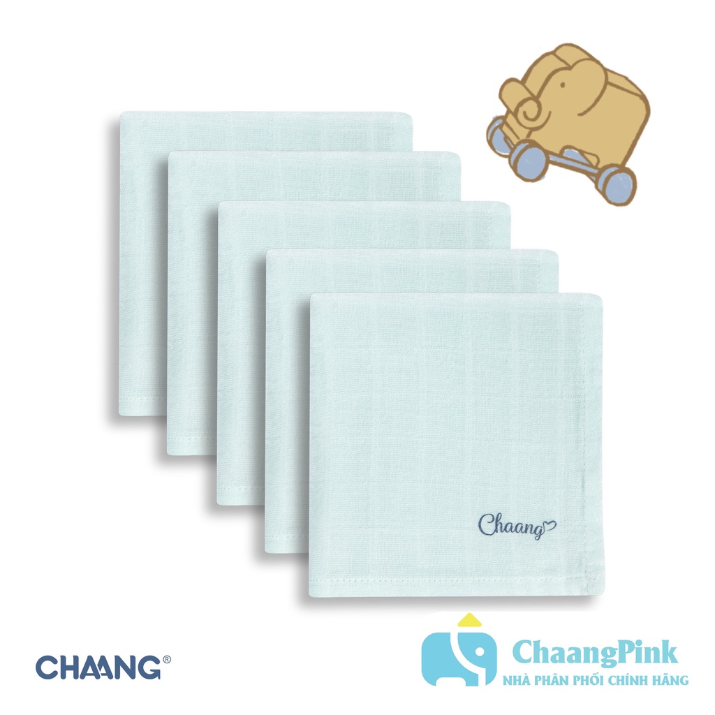 Set 5 chiếc khăn sữa kích thước 25x25 Chaang SS2022D06