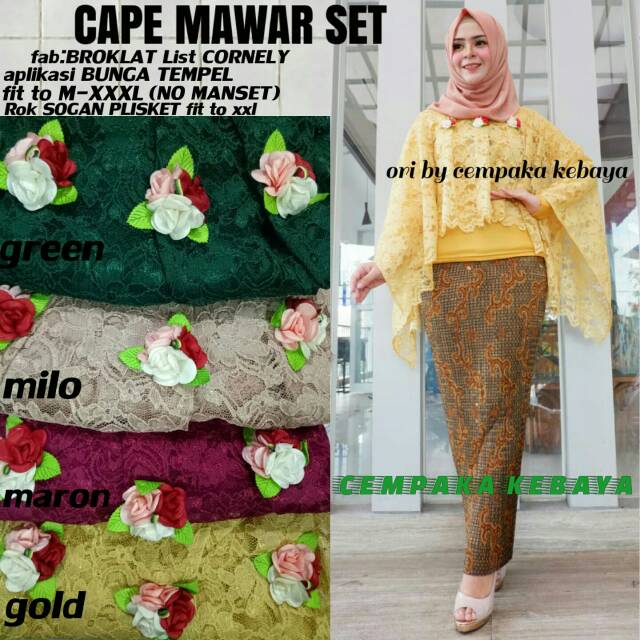 Cape Vàng Hồng kebaya