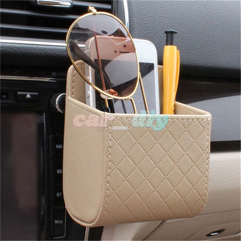 Túi Đựng Tiền Xu Bằng Da PU Gắn Lỗ Thông Gió Xe Hơi