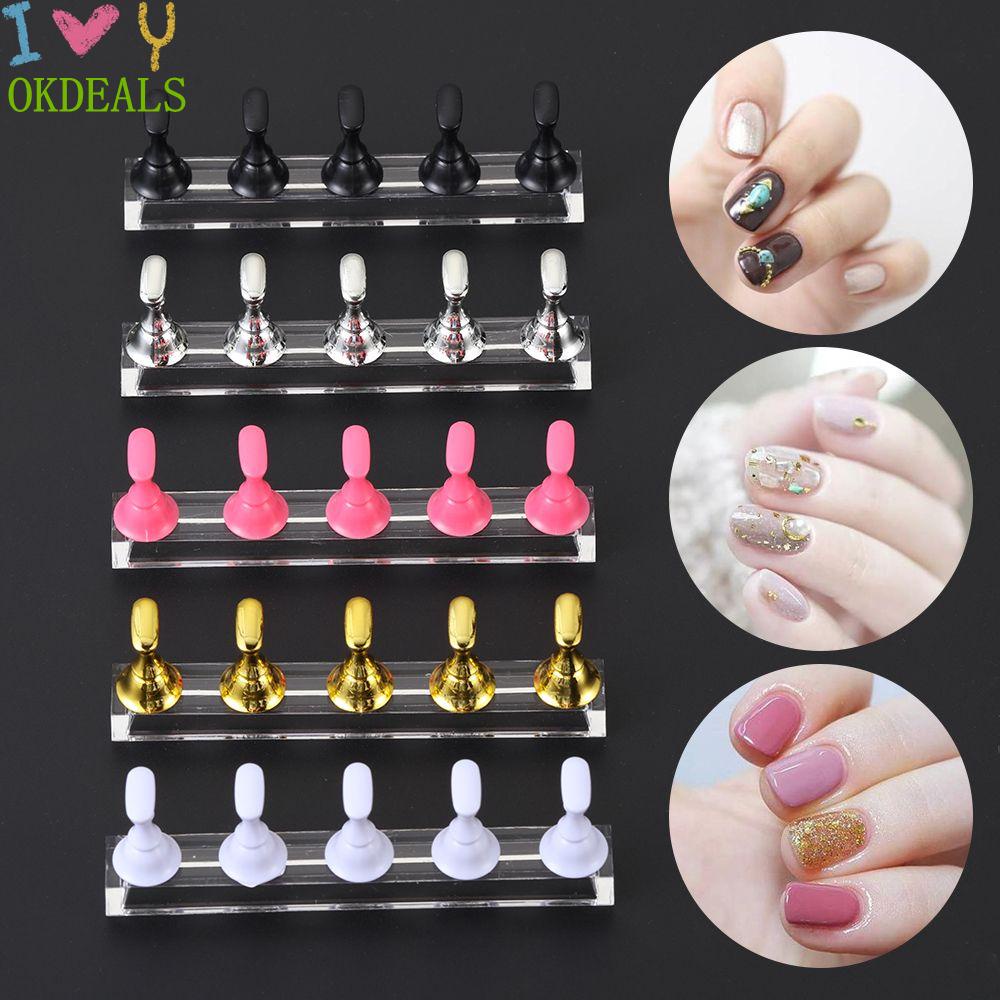 [Hàng mới về] Đế trưng bày móng tay giả nghệ thuật nhiều màu sắc chất lượng cao phù hợp dùng để thực hành