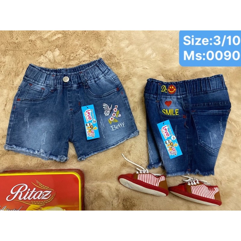 Quần Short Jeans Bé Gái Xinh Xinh