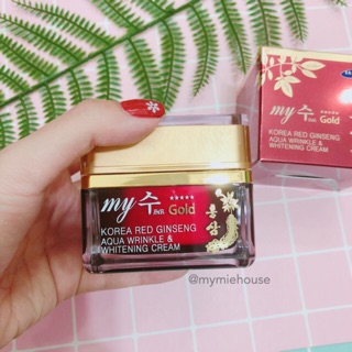KEM DƯỠNG NHÂN SÂM MY JIN GOLD KOREA RED GINSENG AQUA WRINKLE & WHITENING CREAM