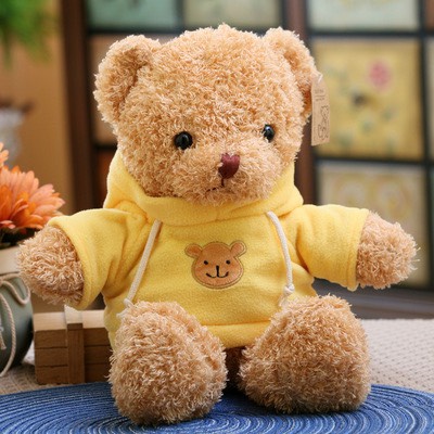 Gấu Bông Teddy Head Tales Size Mini 30cm Áo Vàng