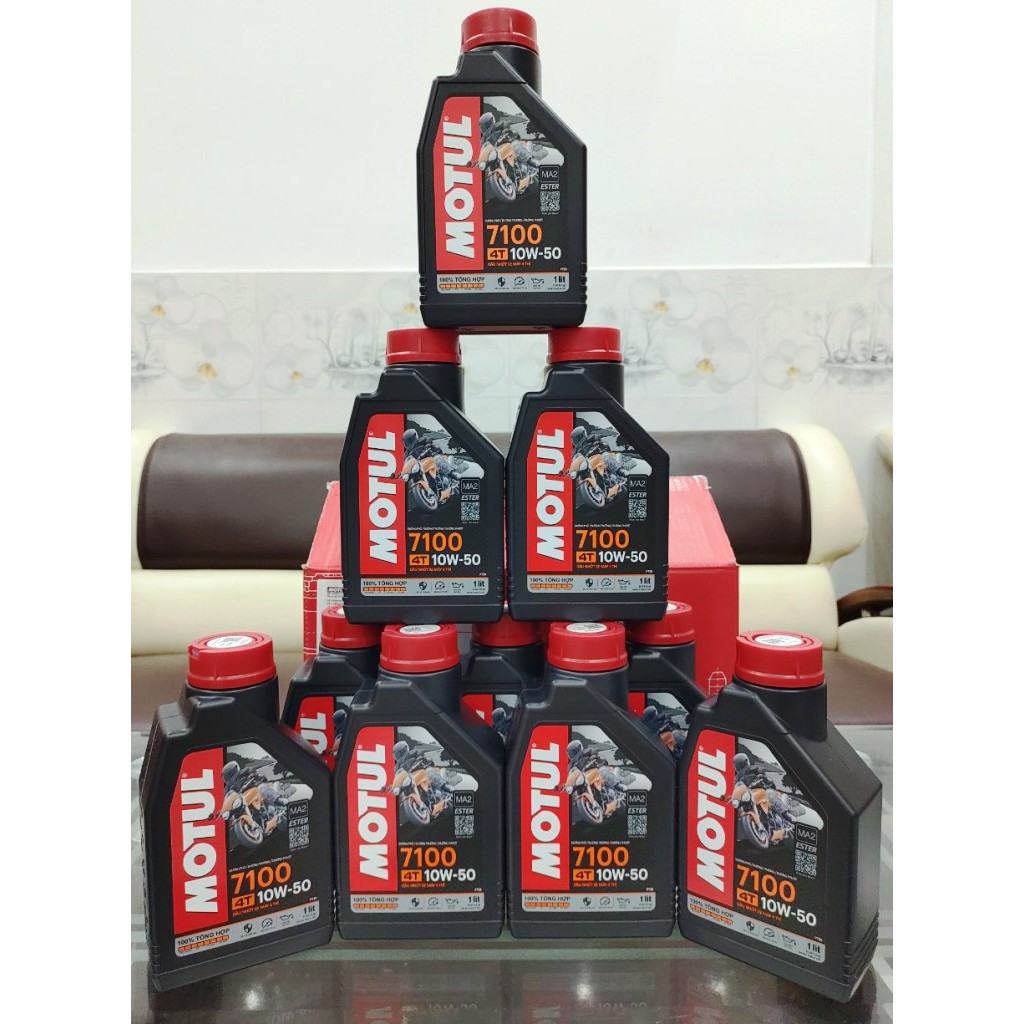 NHỚT MOTUL 7100 4T 10W50 1L NHỚT FULL TỔNG HỢP CHO XE SỐ, MÔ TÔ PKL