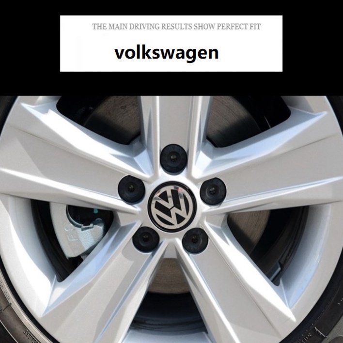 01 Logo chụp mâm bánh xe ô tô Volkswagen Nhựa ABS và Hợp kim nhôm