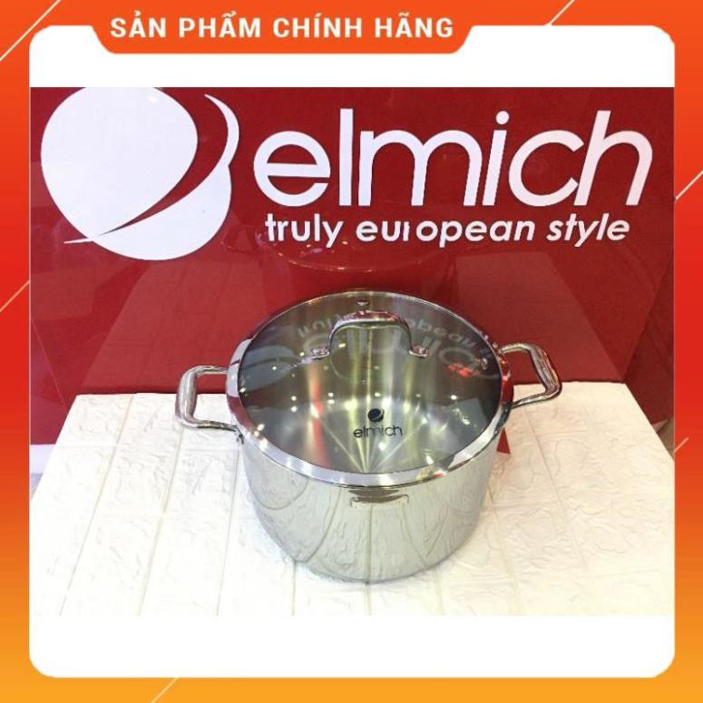 Nồi luộc gà đáy từ elmich trimax 28cm inox 304