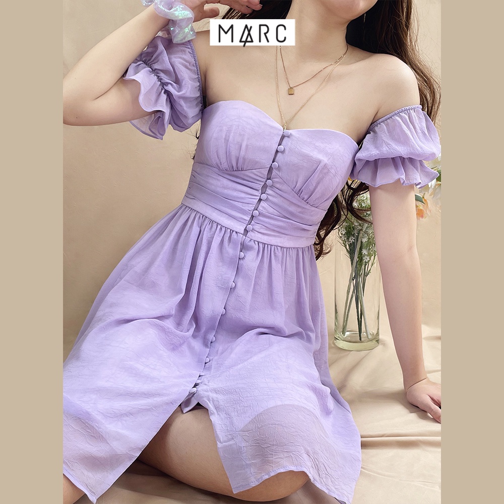 Đầm nữ MARC FASHION 2 dây sheer nhấn tay bèo | BigBuy360 - bigbuy360.vn