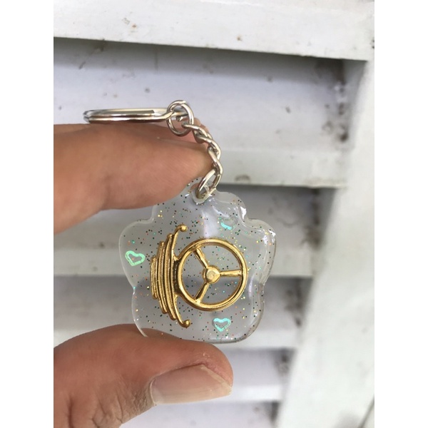 Móc khoá bộ đội resin trong suốt theo quân binh chủng hình ngôi sao, tròn, vuông 2-3cm