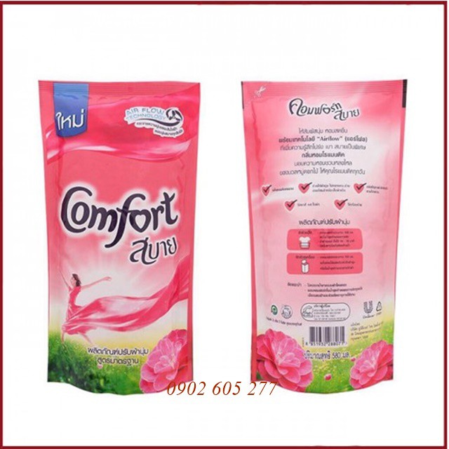 [hàng chính hãng]Nước Xả Vải Comfort Thái Lan Dạng Túi 580ml Thái Lan HÀNG LOẠI I