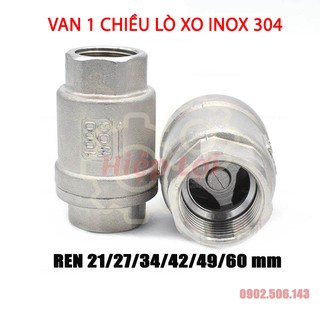 VAN 1 CHIỀU LÒ XO INOX 304