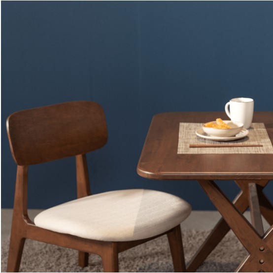 Bộ Bàn Ăn 2 Ghế Gỗ Cao Su Tự Nhiên MOHO VLINE 601