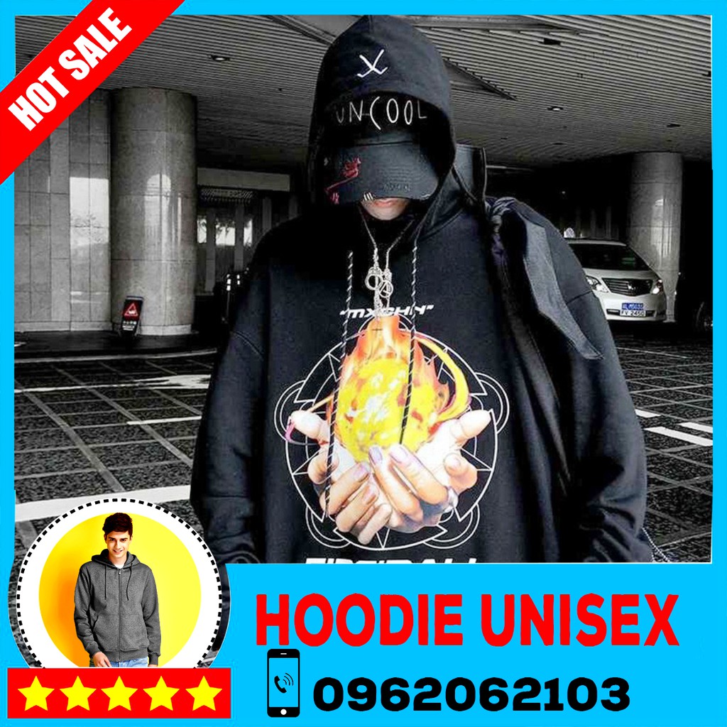 (HOOIDE) ÁO HOODIE NỈ NGOẠI HD1040 (Fire Ball - Kèm Ảnh Thật) | BigBuy360 - bigbuy360.vn
