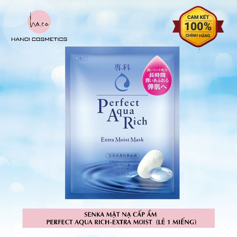 Mặt Nạ Cấp Ẩm Senka Perfect Aqua Rich Extra Moist Mask 25ml