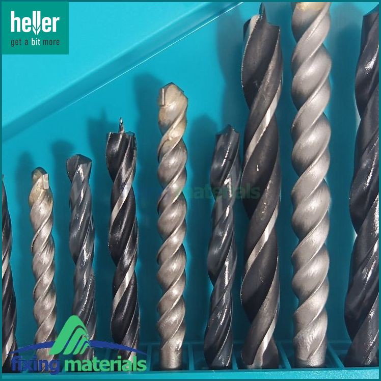 Hộp 9 mũi khoan hỗn hợp  HELLER chuôi tròn