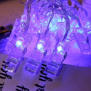 Photo clip LED light string