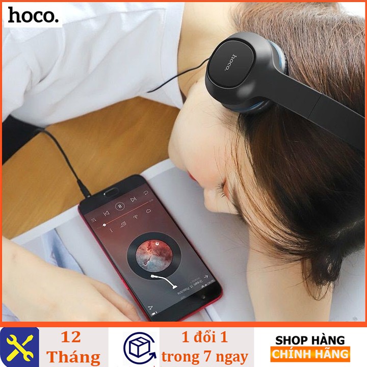 TAI NGHE CHỤP TAI CÓ DÂY HOCO W24🤗TẶNG KÈM TAI NGHE NHÉT TAI JACK 3.5🤗