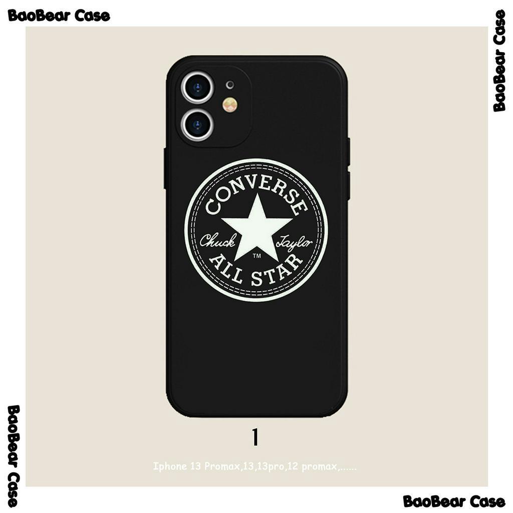 Ốp lưng Converse Logo viền vuông iphone 15prm,15plus,15pro,15,14 promax,13pro,13,12promax,12pro/12, 11promax, 11pro, 11,