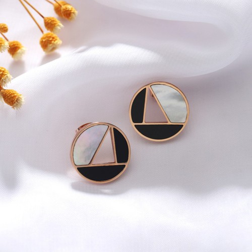 Bông Tai Nữ Hình Tròn Thép Titan Ko Rỉ TT 3584