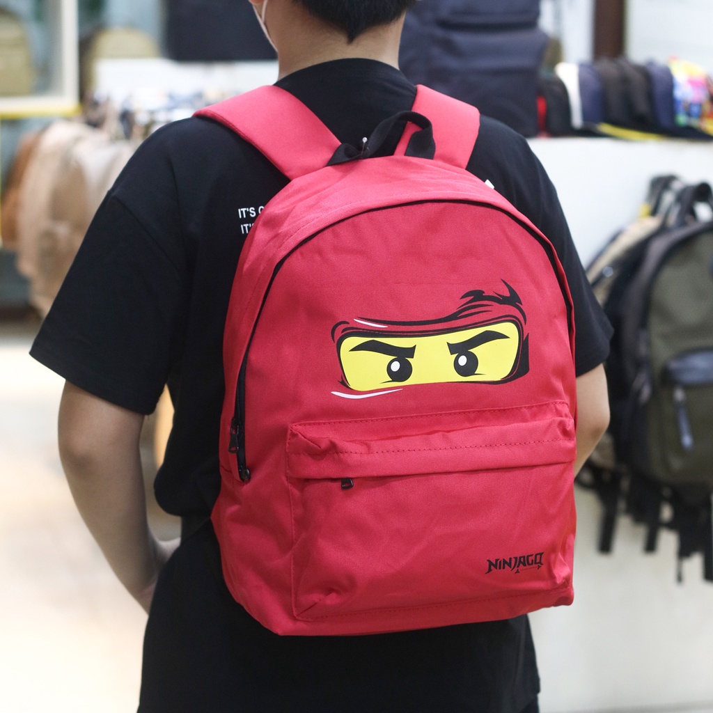 Balo học sinh tiểu học, hoạ tiết hoạ hình, chất vải dù bền bỉ (Bl B HS NINJA +) - BOM