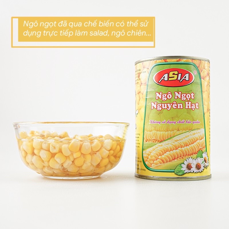 Ngô ngọt nguyên hạt ASIA hộp 430 gram