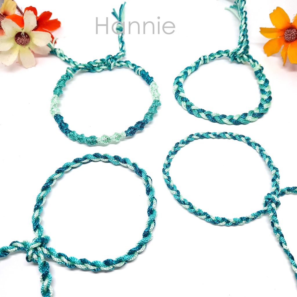 (Tay/Chân) Vòng chỉ tình bạn màu xanh - Vòng đeo nam nữ chống thấm nước waterproof - Friendship Bracelet handmade