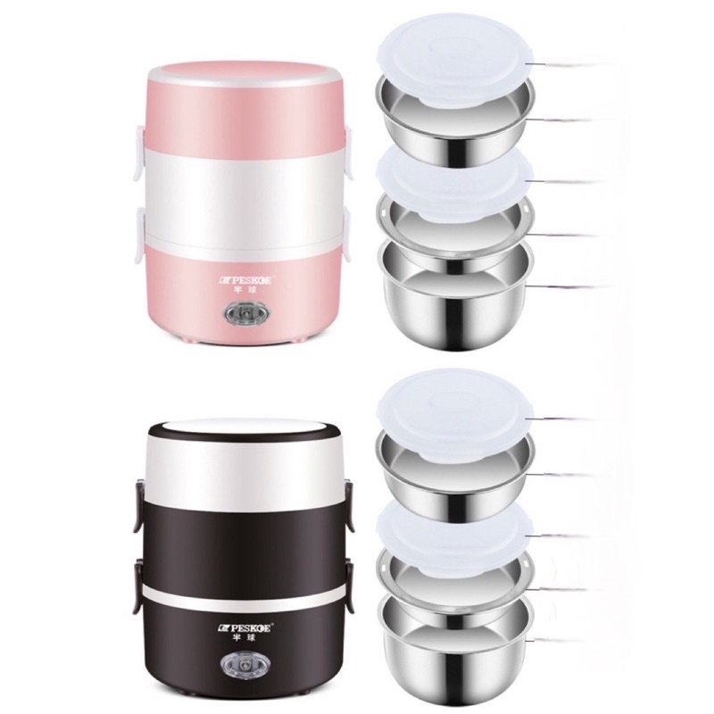 HỘP CƠM CẮM ĐIỆN ĐA NĂNG 3 TẦNG CHÍNH HÃNG(CÓ BẢO HÀNH (NC)