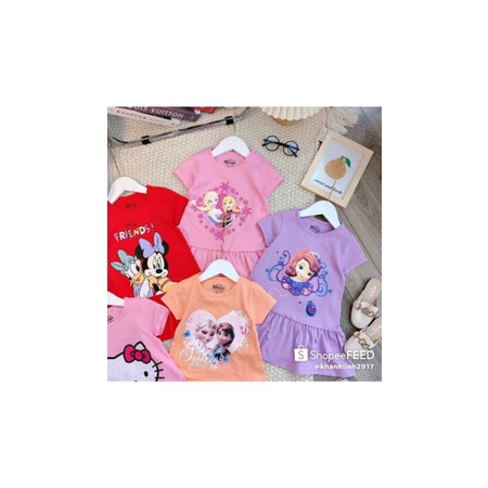 [Váy cotton hàng đẹp cao cấp] Váy - Đầm cho bé gái - Váy đuôi cá nhân vật hoạt hình, công chúa cho bé 7-26kg