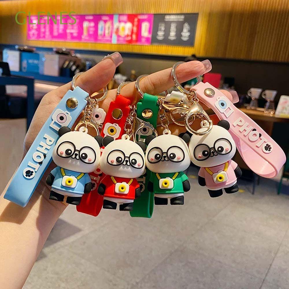 Móc Khóa Hình Búp Bê Gấu Trúc 3D Dễ Thương