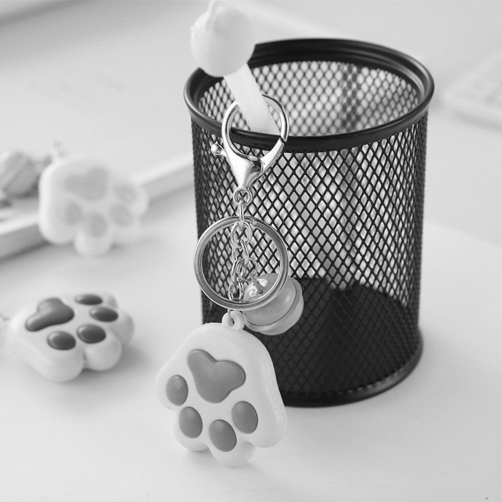 LANFY Móc Khóa Hình Chân Mèo 3D Bằng Cao Su Mềm Có Chuông Dễ Thương Sáng Tạo Thích Hợp Làm Quà Tặng