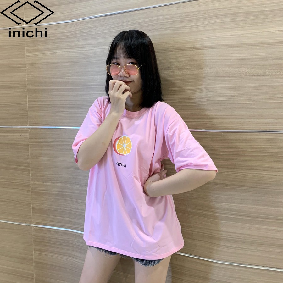 Áo thun tay lỡ INICHI A633 form rộng oversize nam nữ áo phông unisex