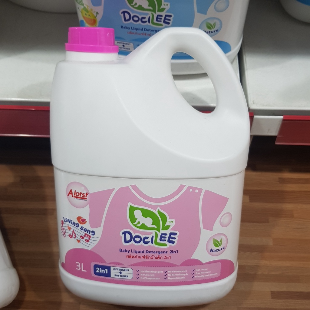 Nước giặt xả Docilee 2in1 cho bé 3000ml Thái Lan