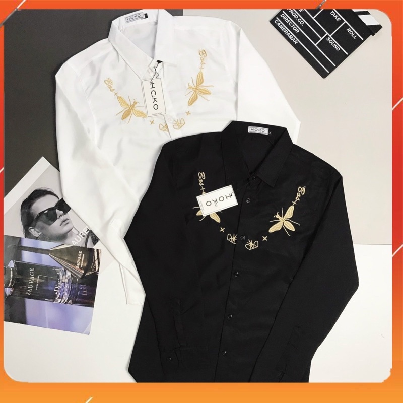 Áo sơ mi nam kẻ caro ⚡FREESHIP⚡ Sơ mi nam trắng đen họa tiết chất lụa mềm mịn chống nhăn - SM03