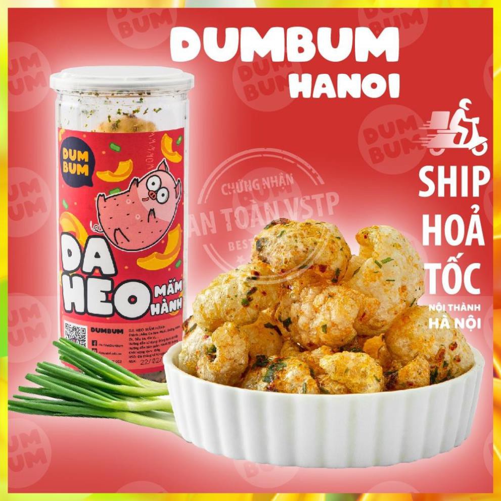 Free Ship  Da heo mắm hành 150g DumBum, đồ ăn vặt Hà Nội, vừa ngon vừa rẻ